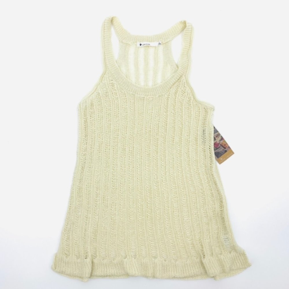 Anthropologie Paper Crane Knit Woven Crochet Tunic